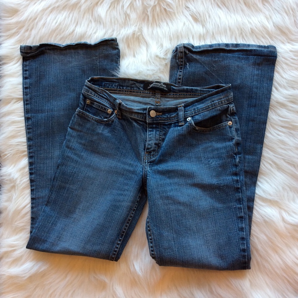 London Jeans Stretch Boot Leg Womens 8 Wide Leg